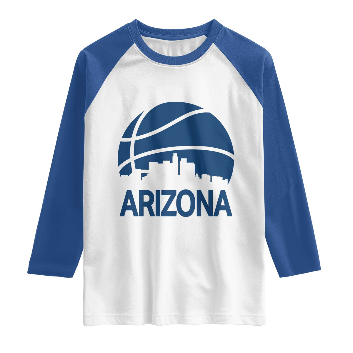 Arizona Skyline Pride Raglan Shirt Gift For Basketball Fan TS12 White Royal Print Your Wear