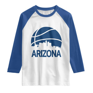 Arizona Skyline Pride Raglan Shirt Gift For Basketball Fan TS12 White Royal Print Your Wear