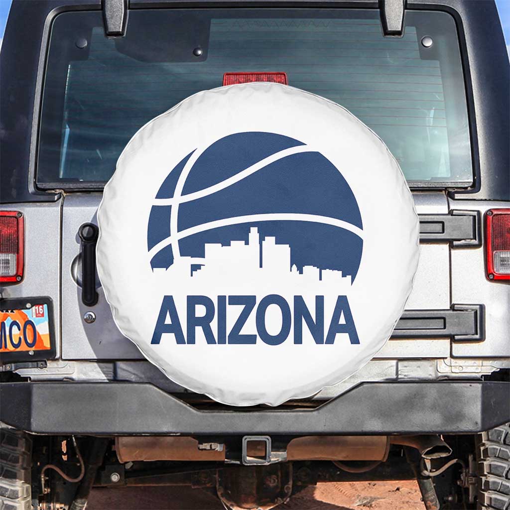 Arizona Skyline Pride Spare Tire Cover Gift For Basketball Fan TS12 No hole White Print Your Wear