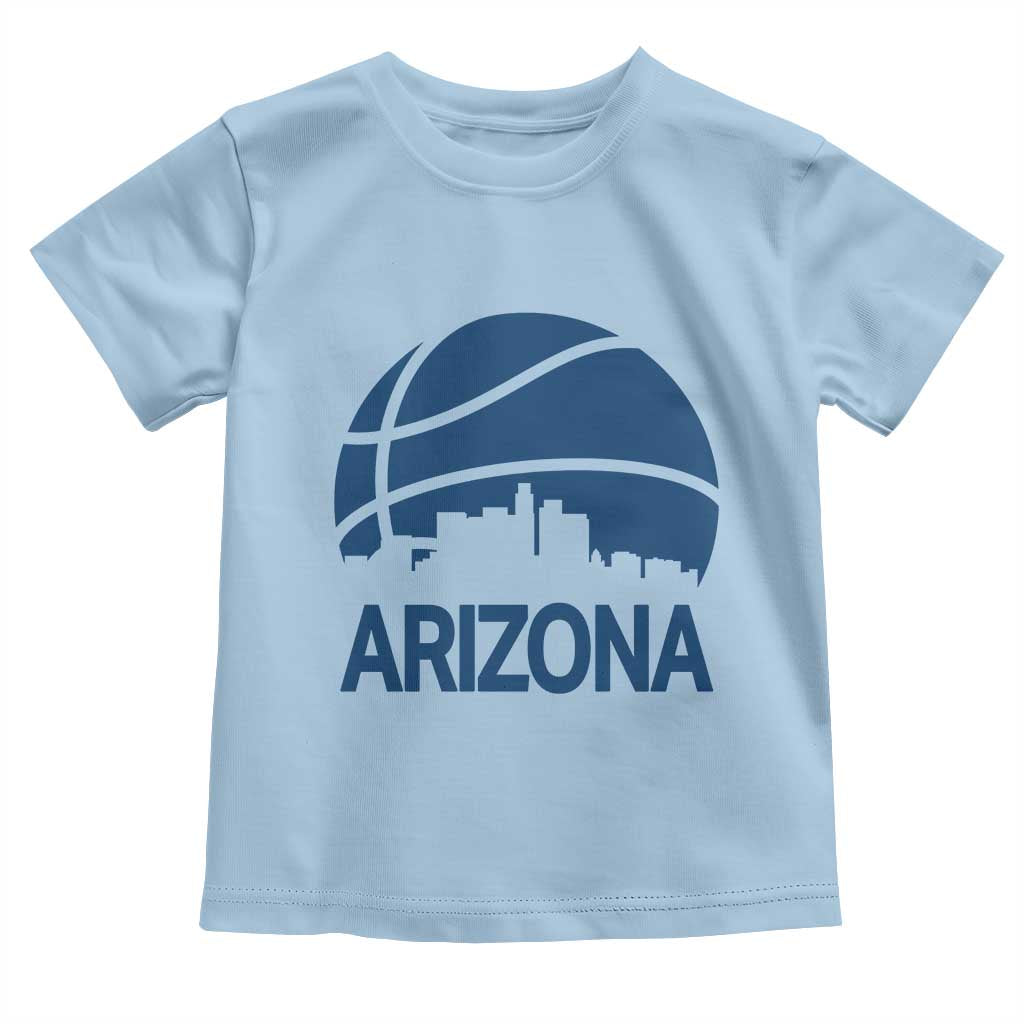 Arizona Skyline Pride Toddler T Shirt Gift For Basketball Fan TS12 Light Blue Print Your Wear