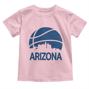 Arizona Skyline Pride Toddler T Shirt Gift For Basketball Fan TS12 Light Pink Print Your Wear