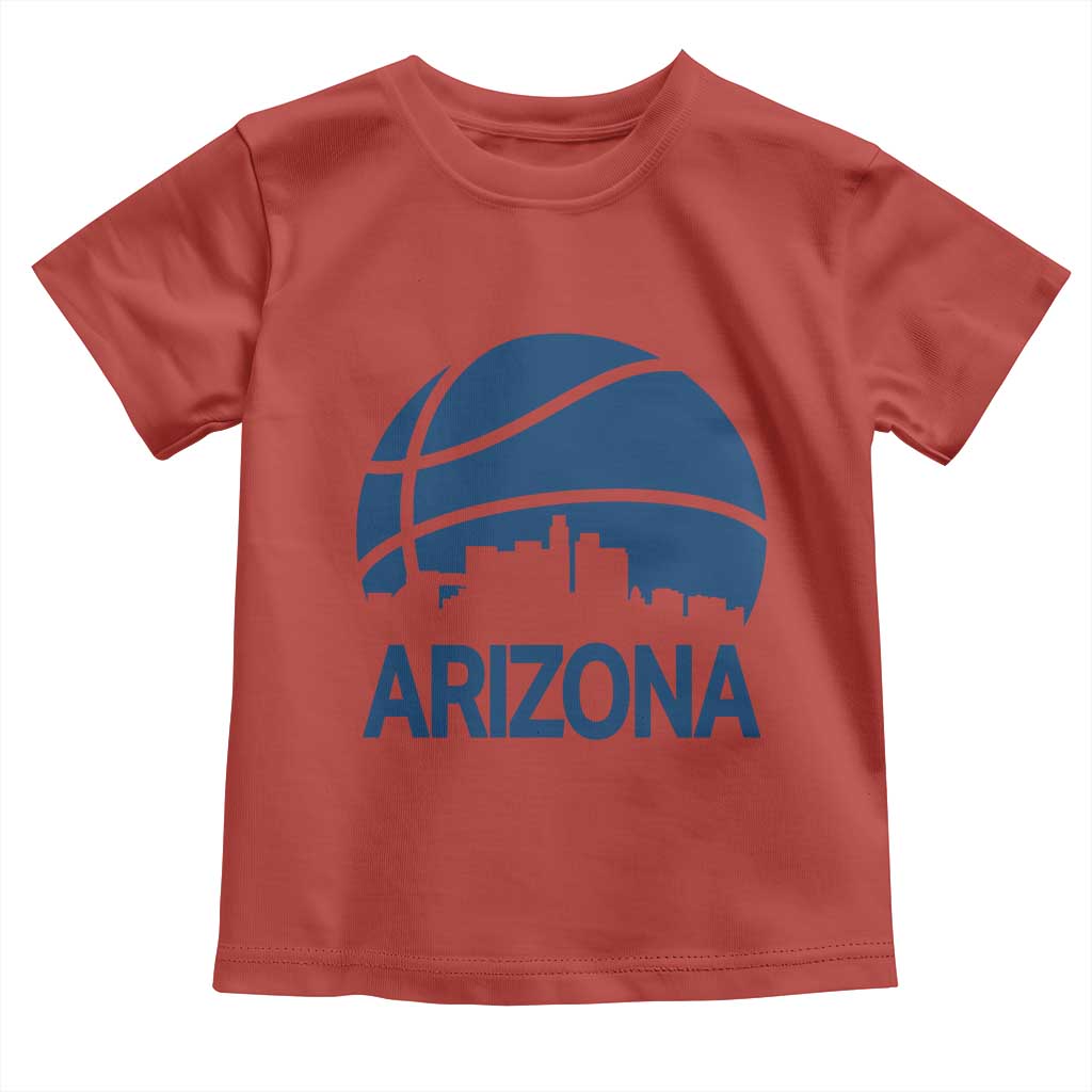 Arizona Skyline Pride Toddler T Shirt Gift For Basketball Fan TS12 Red Print Your Wear