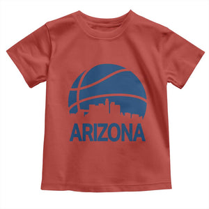 Arizona Skyline Pride Toddler T Shirt Gift For Basketball Fan TS12 Red Print Your Wear