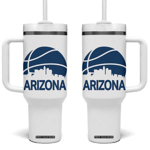 Arizona Skyline Pride Tumbler With Handle Gift For Basketball Fan TS12 One Size: 40 oz White Print Your Wear