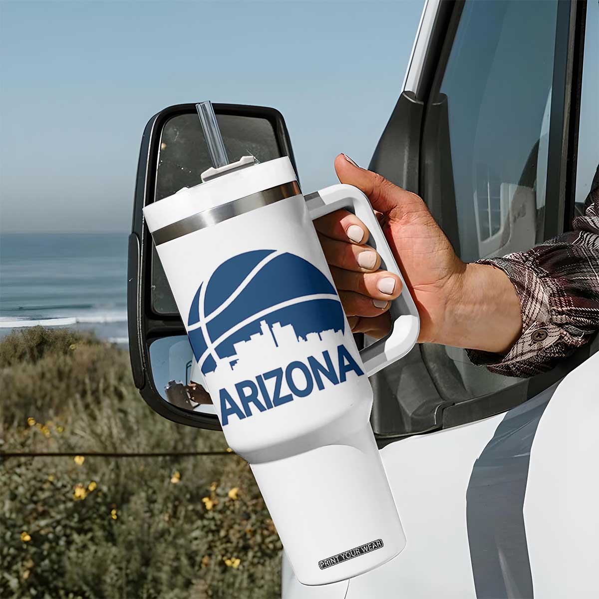 Arizona Skyline Pride Tumbler With Handle Gift For Basketball Fan TS12 Print Your Wear