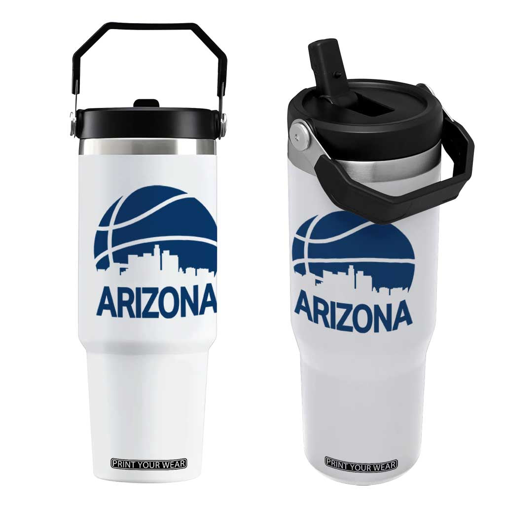 Arizona Skyline Pride Flip Straw Tumbler Gift For Basketball Fan TS12 One Size: 30 oz White Print Your Wear