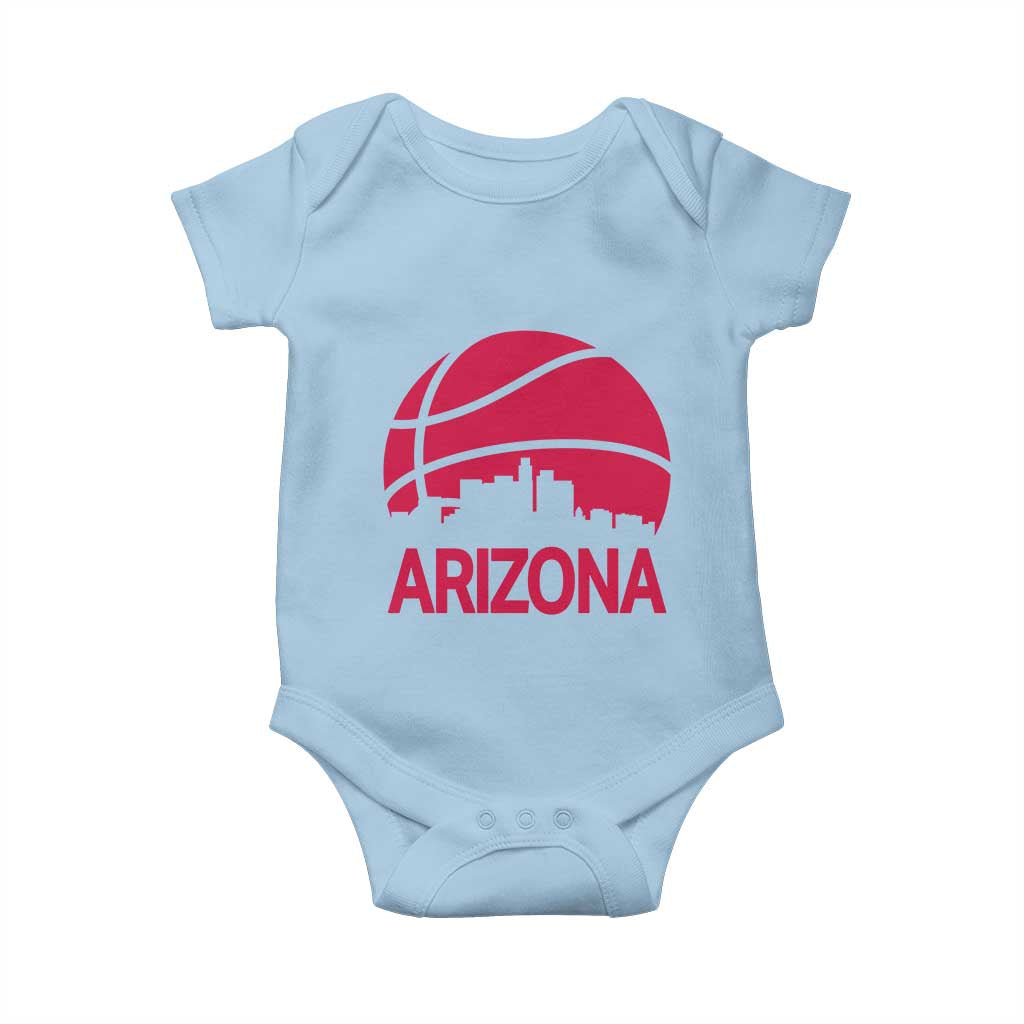 Arizona Skyline State Pride Baby Onesie Modern Urban Hoops Basketball TS12 Light Blue Print Your Wear