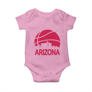 Arizona Skyline State Pride Baby Onesie Modern Urban Hoops Basketball TS12 Light Pink Print Your Wear