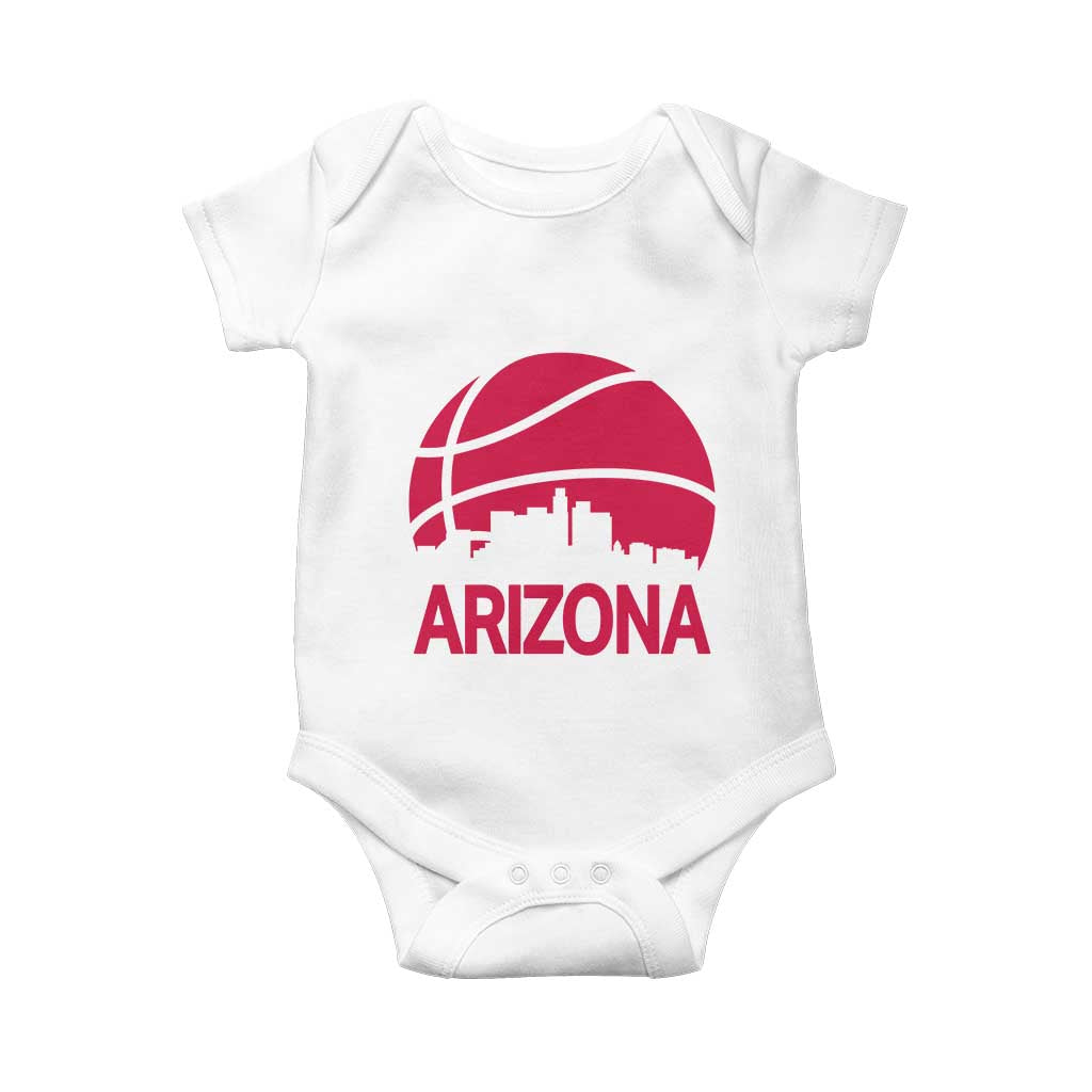 Arizona Skyline State Pride Baby Onesie Modern Urban Hoops Basketball TS12 White Print Your Wear