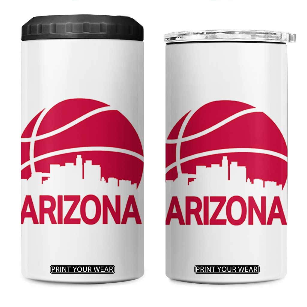 Arizona Skyline State Pride 4 in 1 Can Cooler Tumbler Modern Urban Hoops Basketball TS12 One Size: 16 oz White Print Your Wear