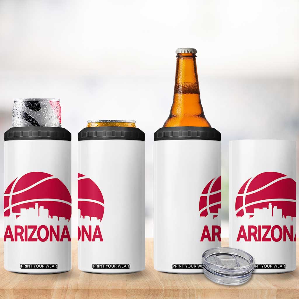 Arizona Skyline State Pride 4 in 1 Can Cooler Tumbler Modern Urban Hoops Basketball TS12 Print Your Wear
