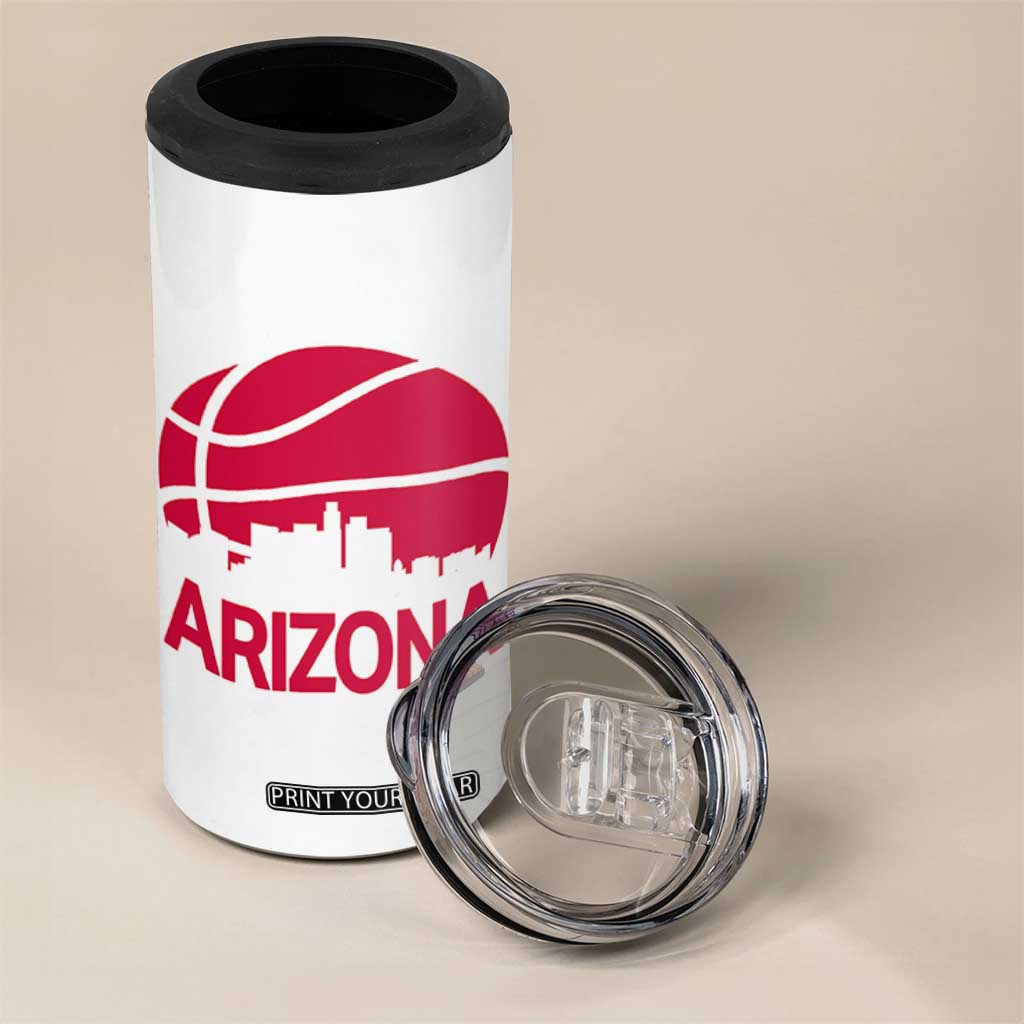 Arizona Skyline State Pride 4 in 1 Can Cooler Tumbler Modern Urban Hoops Basketball TS12 Print Your Wear