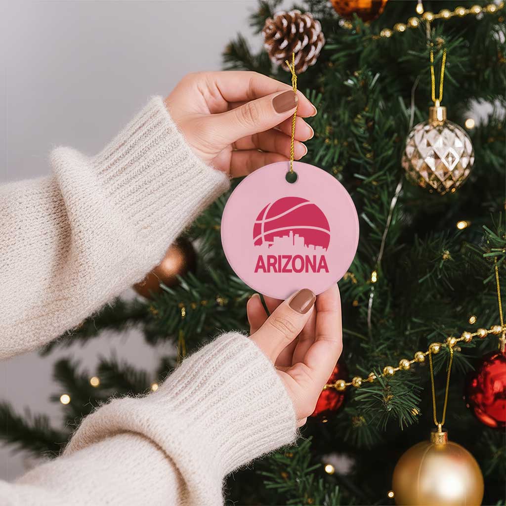 Arizona Skyline State Pride Ceramic Ornament Modern Urban Hoops Basketball TS12 1pc Light Pink Print Your Wear