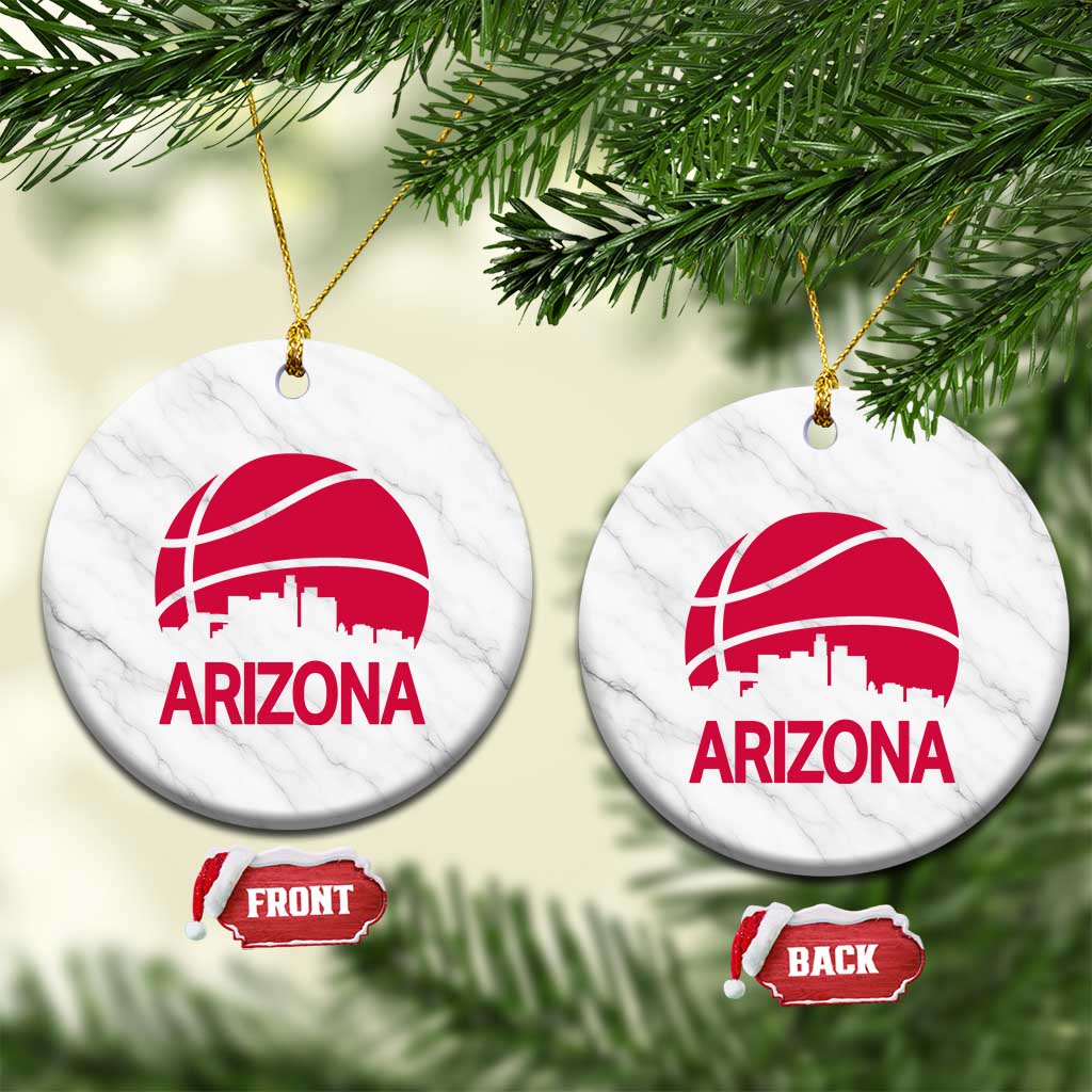 Arizona Skyline State Pride Ceramic Ornament Modern Urban Hoops Basketball TS12 1pc White Marble Print Your Wear