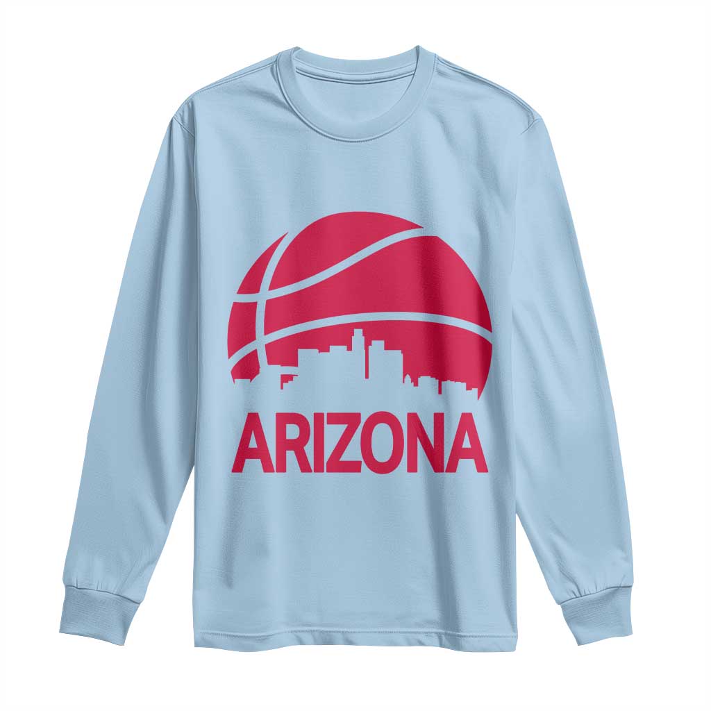 Arizona Skyline State Pride Long Sleeve Shirt Modern Urban Hoops Basketball TS12 Light Blue Print Your Wear