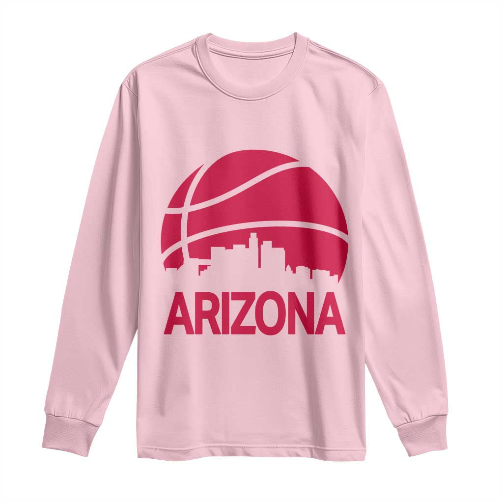 Arizona Skyline State Pride Long Sleeve Shirt Modern Urban Hoops Basketball TS12 Light Pink Print Your Wear