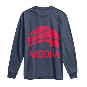 Arizona Skyline State Pride Long Sleeve Shirt Modern Urban Hoops Basketball TS12 Navy Print Your Wear