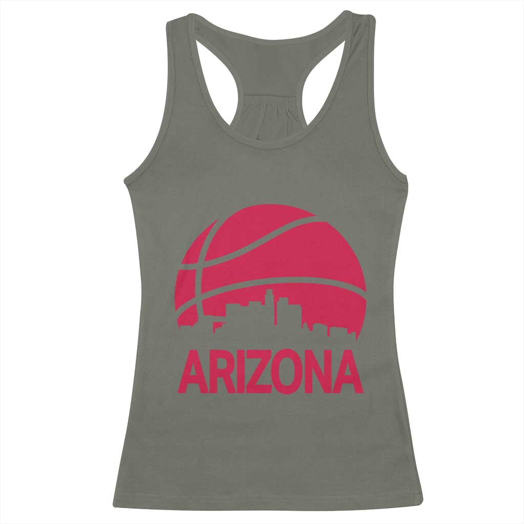 Arizona Skyline State Pride Racerback Tank Top Modern Urban Hoops Basketball TS12 Military Green Print Your Wear