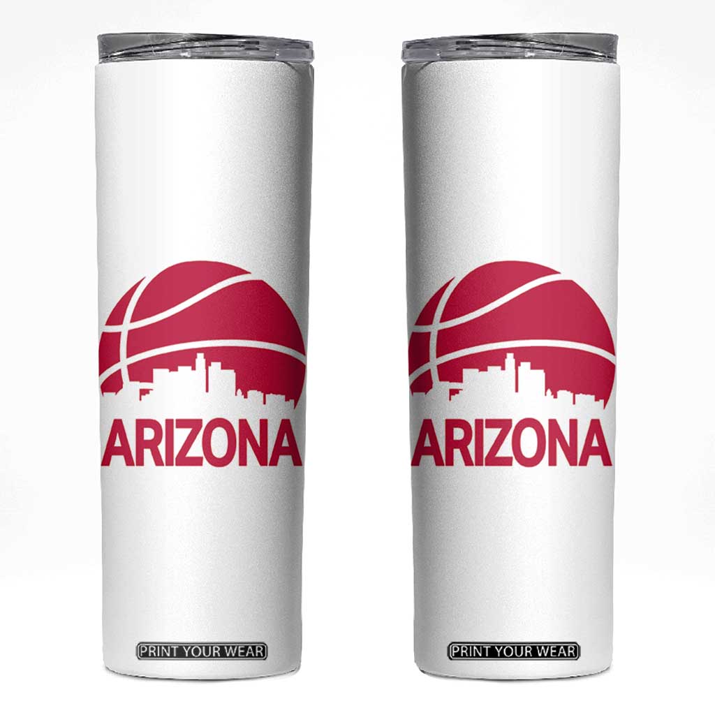 Arizona Skyline State Pride Skinny Tumbler Modern Urban Hoops Basketball TS12 White Print Your Wear