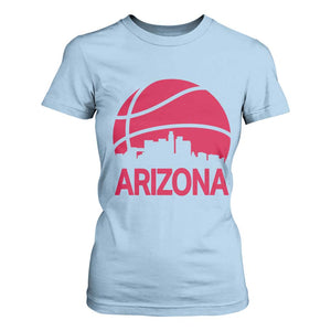 Arizona Skyline State Pride T Shirt For Women Modern Urban Hoops Basketball TS12 Light Blue Print Your Wear