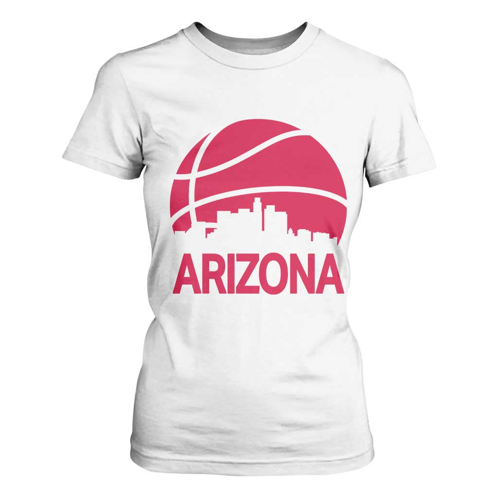 Arizona Skyline State Pride T Shirt For Women Modern Urban Hoops Basketball TS12 White Print Your Wear
