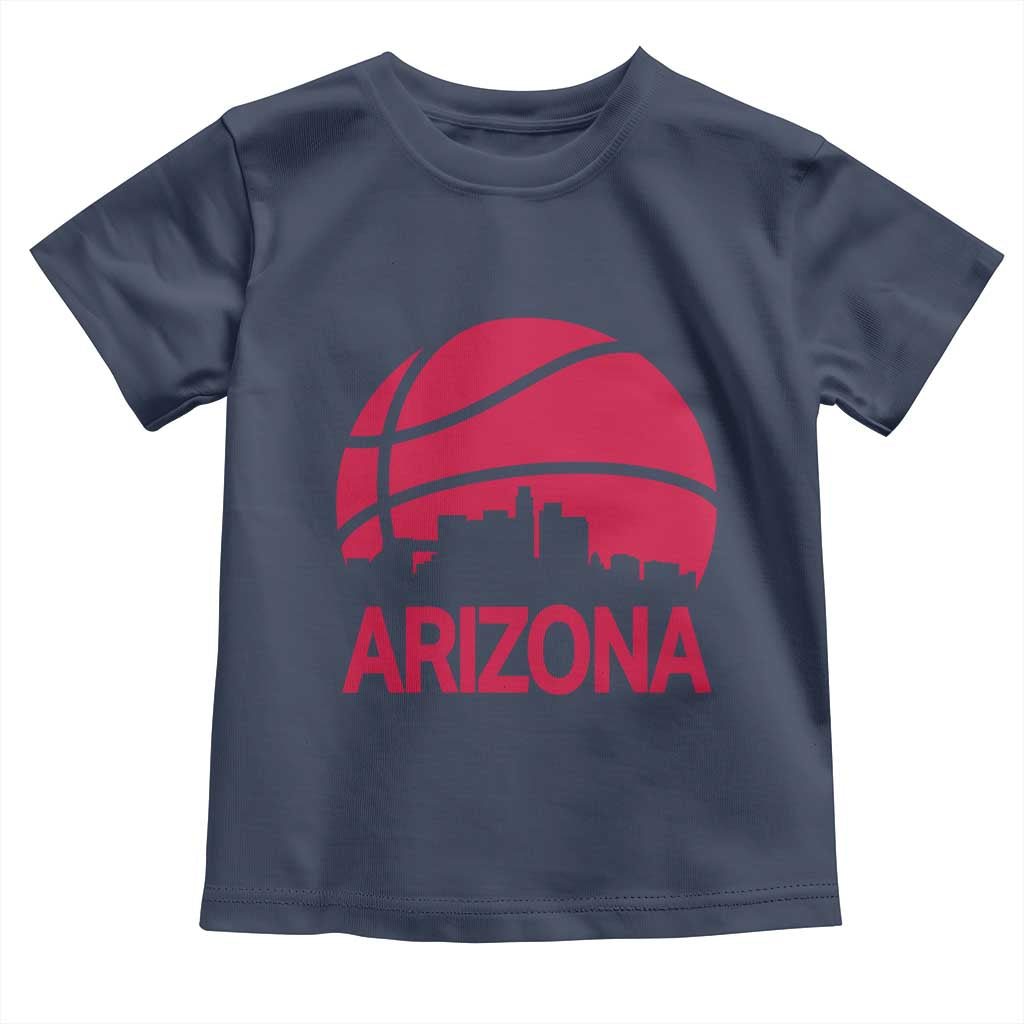 Arizona Skyline State Pride Toddler T Shirt Modern Urban Hoops Basketball TS12 Navy Print Your Wear