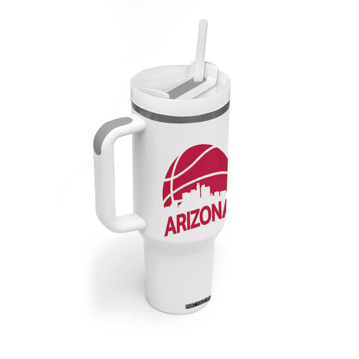 Arizona Skyline State Pride Tumbler With Handle Modern Urban Hoops Basketball TS12 Print Your Wear