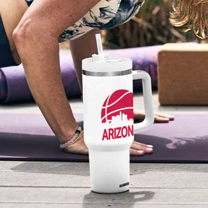 Arizona Skyline State Pride Tumbler With Handle Modern Urban Hoops Basketball TS12 Print Your Wear