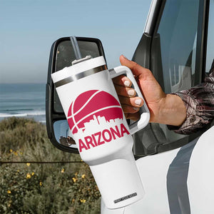 Arizona Skyline State Pride Tumbler With Handle Modern Urban Hoops Basketball TS12 Print Your Wear