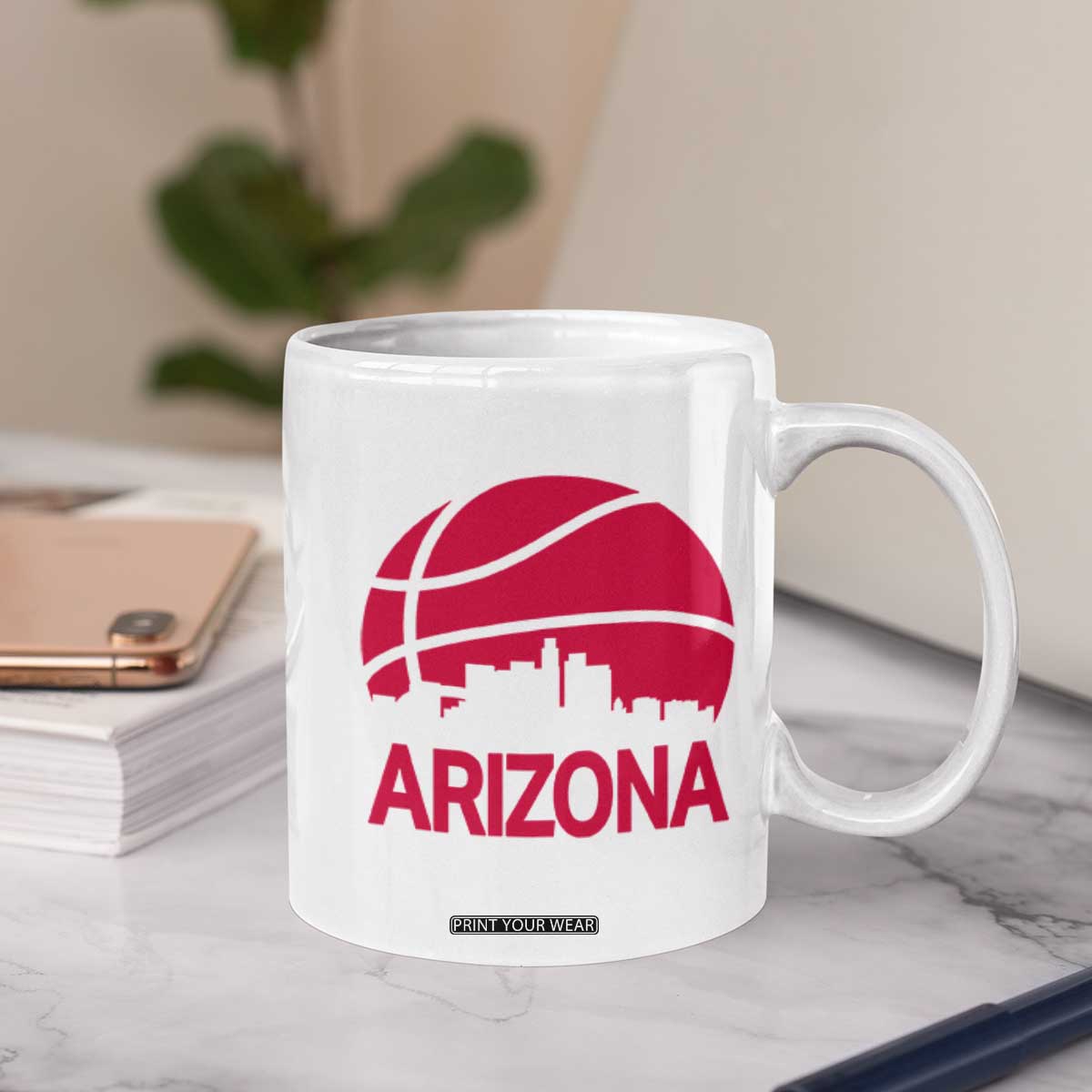 Arizona Skyline State Pride Coffee Mug Modern Urban Hoops Basketball TS12 Print Your Wear