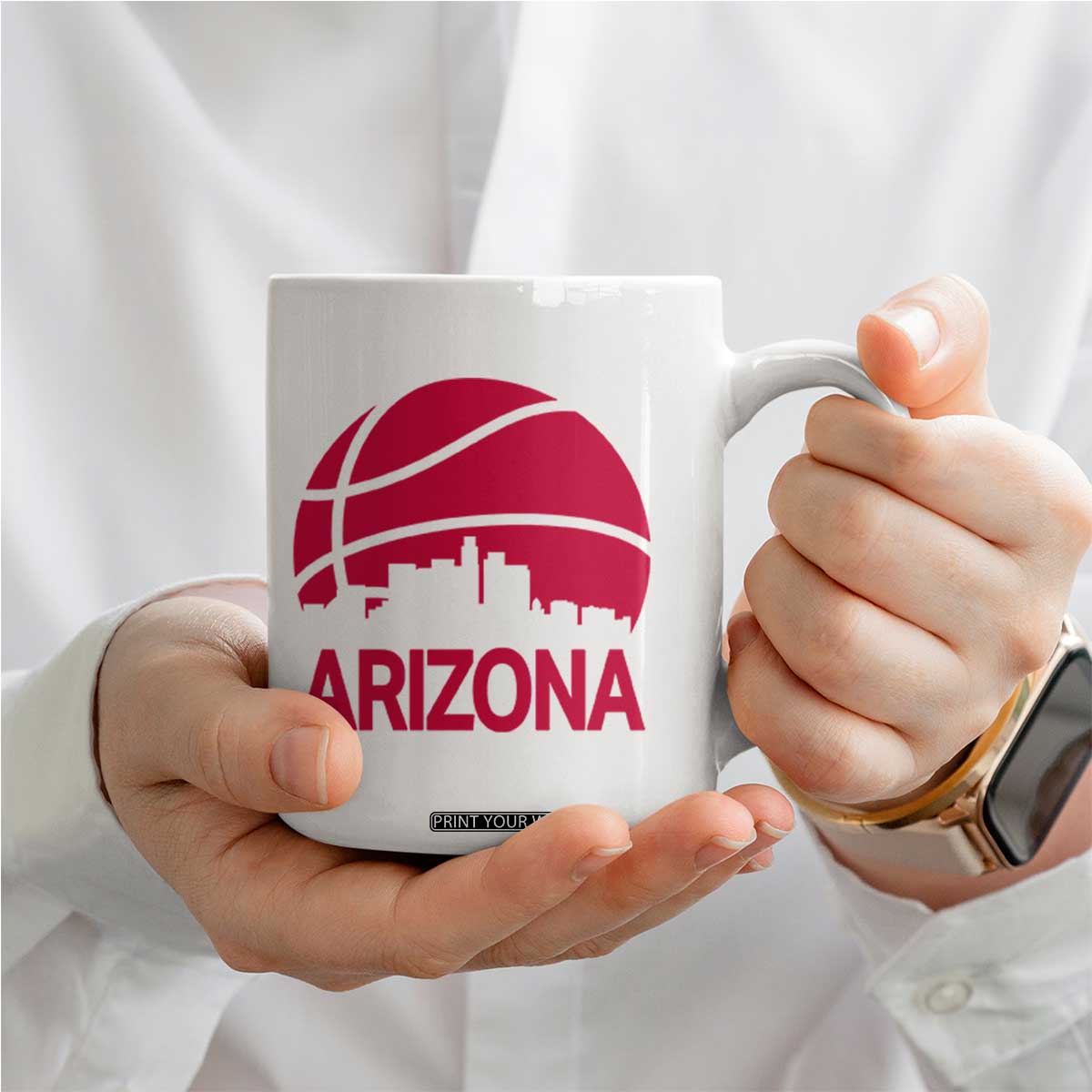Arizona Skyline State Pride Coffee Mug Modern Urban Hoops Basketball TS12 Print Your Wear