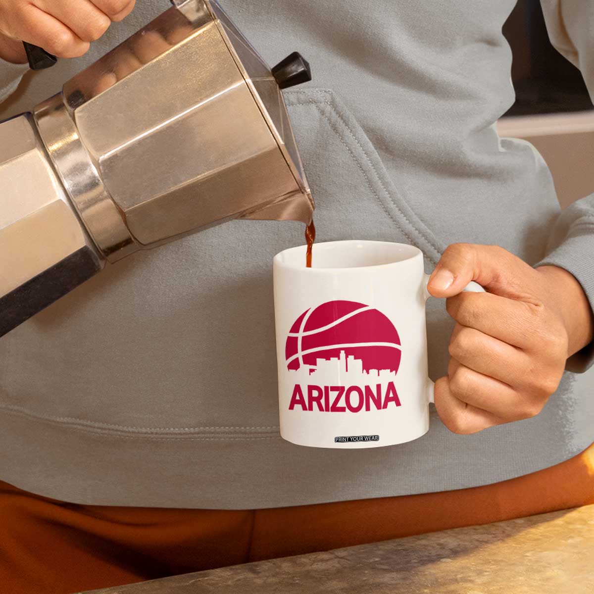 Arizona Skyline State Pride Coffee Mug Modern Urban Hoops Basketball TS12 Print Your Wear