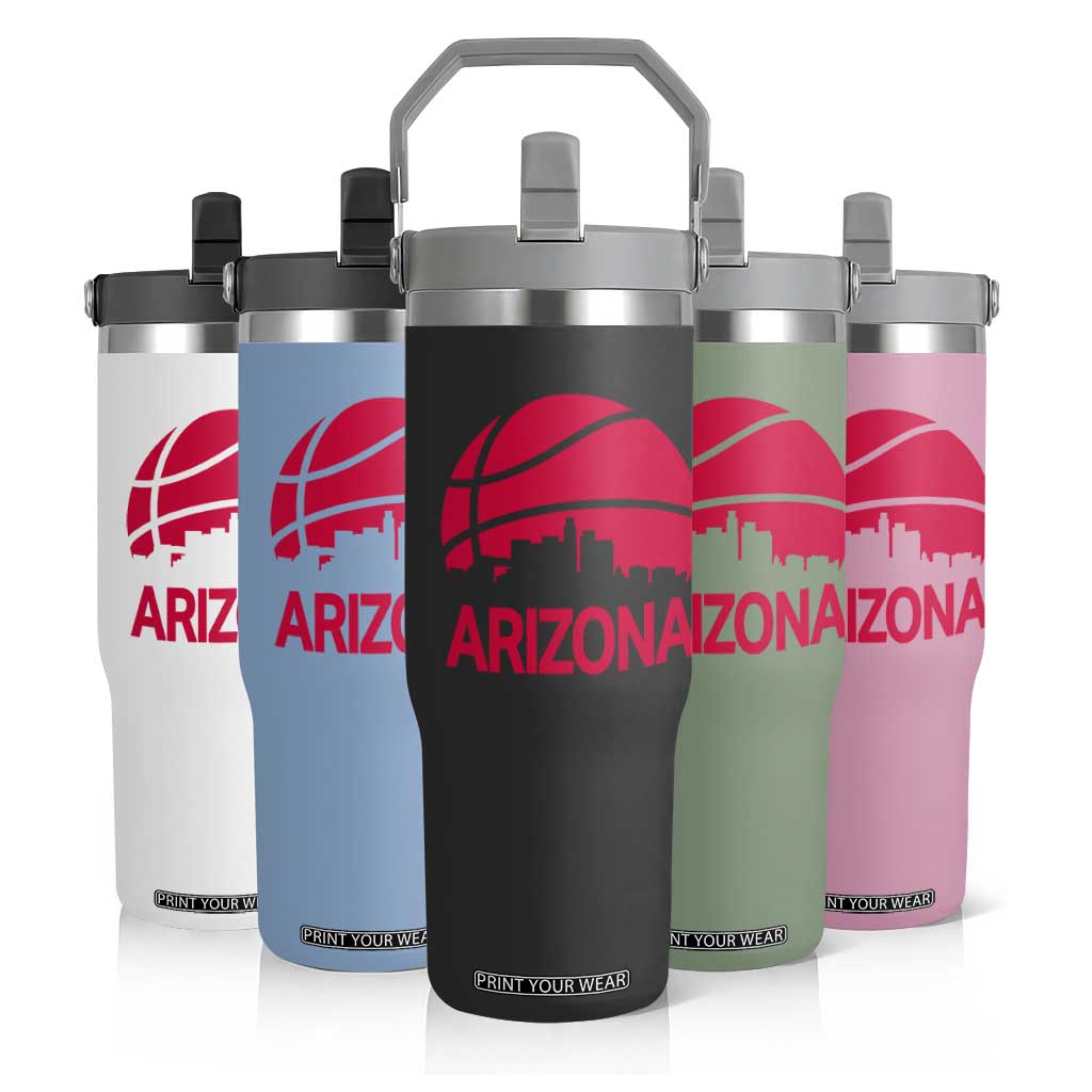 Arizona Skyline State Pride Flip Straw Tumbler Modern Urban Hoops Basketball TS12 Print Your Wear