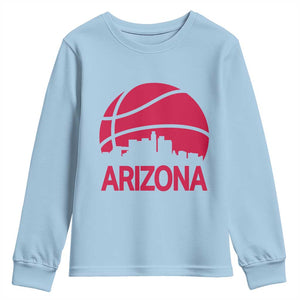Arizona Skyline State Pride Youth Sweatshirt Modern Urban Hoops Basketball TS12 Light Blue Print Your Wear