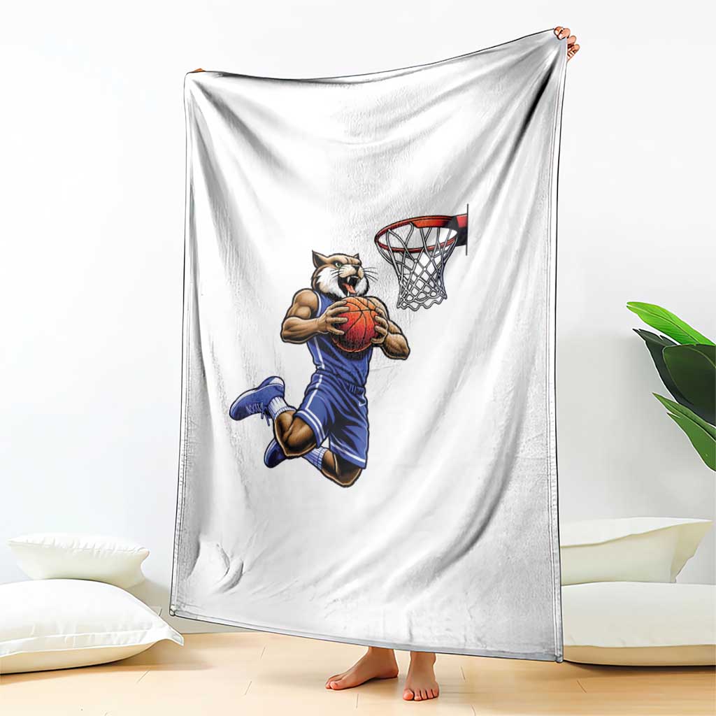 Funny Wildcat Dunking Basketball Throw Blanket Gift For Sports Fan TS12 Print Your Wear
