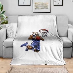 Funny Wildcat Dunking Basketball Throw Blanket Gift For Sports Fan TS12 Print Your Wear
