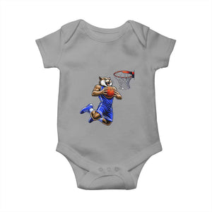 Funny Wildcat Dunking Basketball Baby Onesie Gift For Sports Fan TS12 Sport Gray Print Your Wear