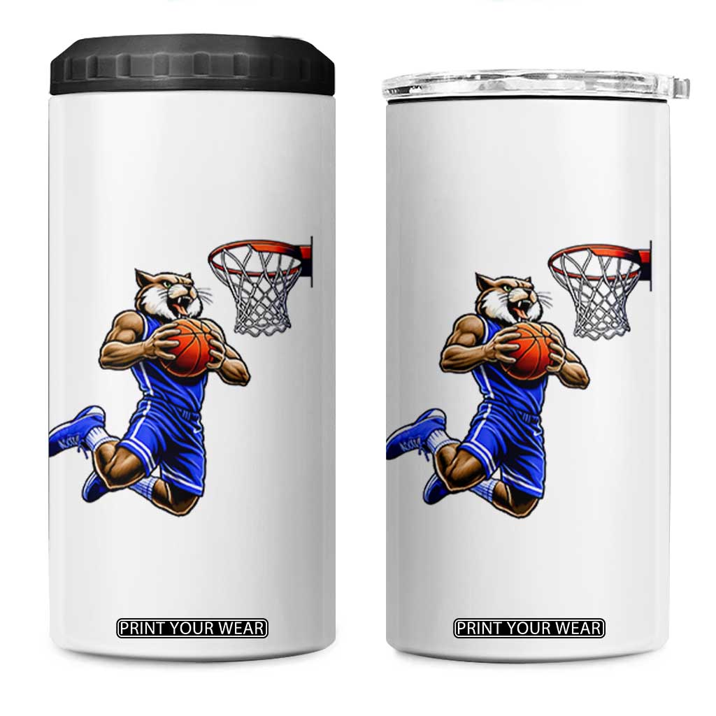 Funny Wildcat Dunking Basketball 4 in 1 Can Cooler Tumbler Gift For Sports Fan TS12 One Size: 16 oz White Print Your Wear