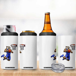 Funny Wildcat Dunking Basketball 4 in 1 Can Cooler Tumbler Gift For Sports Fan TS12 Print Your Wear