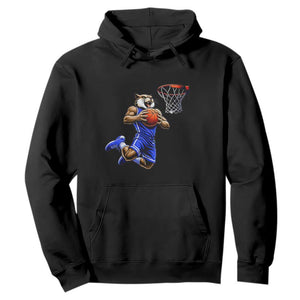 Funny Wildcat Dunking Basketball Hoodie Gift For Sports Fan TS12 Black Print Your Wear