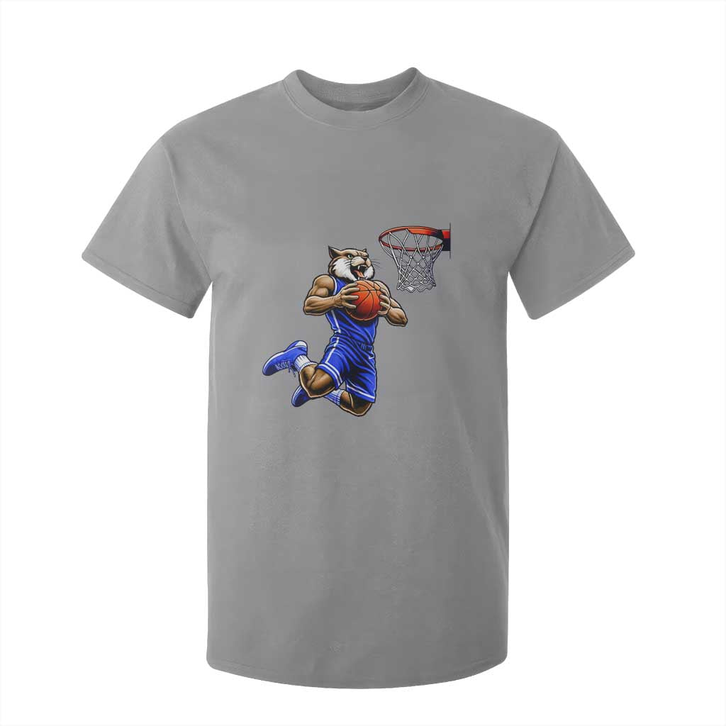 Funny Wildcat Dunking Basketball T Shirt For Kid Gift For Sports Fan TS12 Sport Gray Print Your Wear
