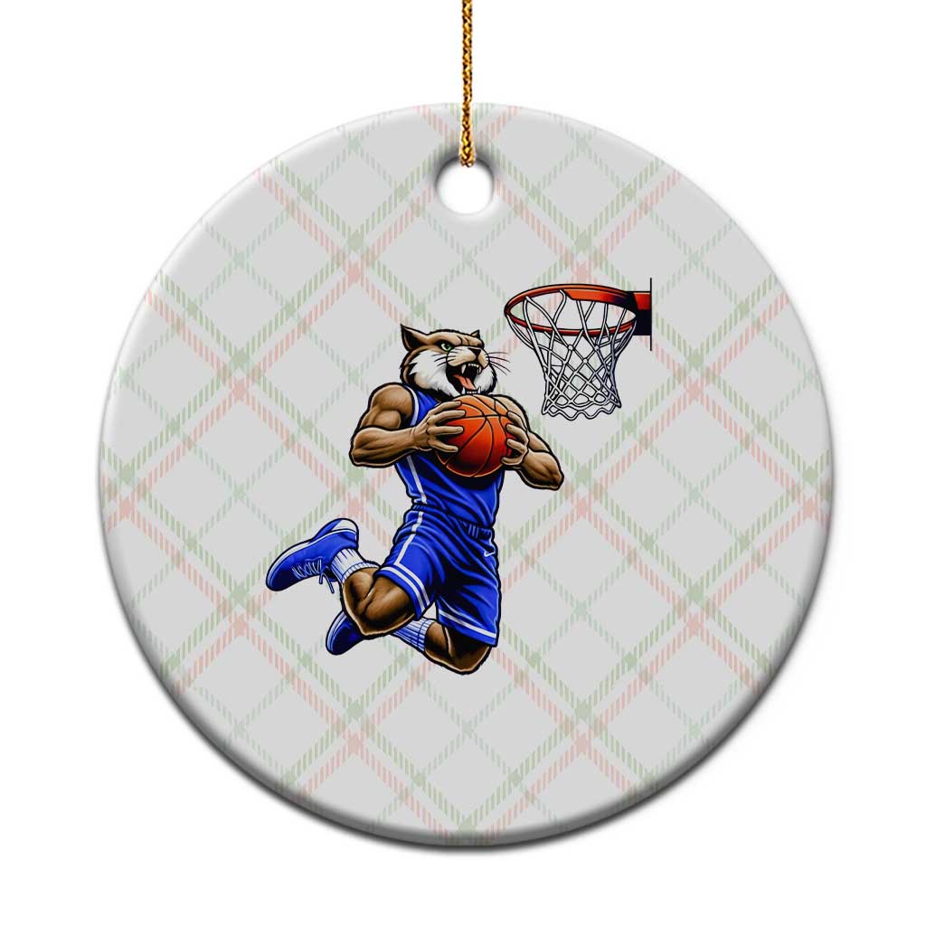 Funny Wildcat Dunking Basketball Ceramic Ornament Gift For Sports Fan TS12 1pc Christmas Plaid Print Your Wear