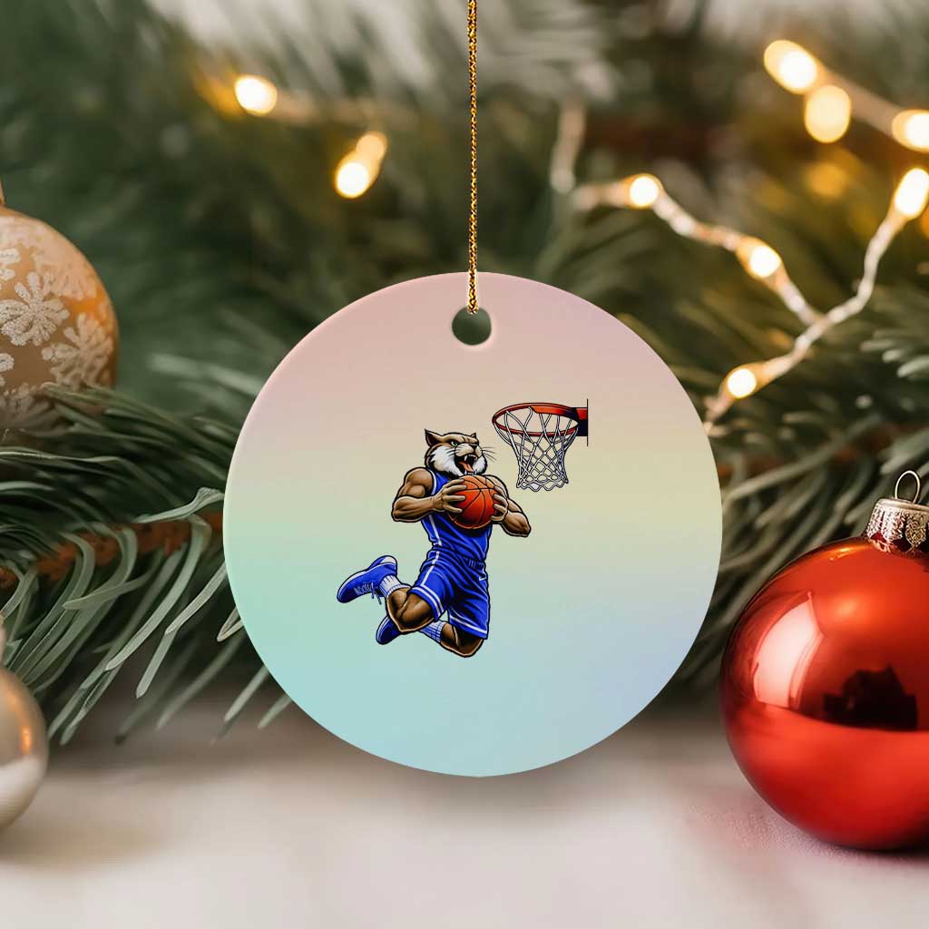 Funny Wildcat Dunking Basketball Ceramic Ornament Gift For Sports Fan TS12 1pc Pastel Print Your Wear