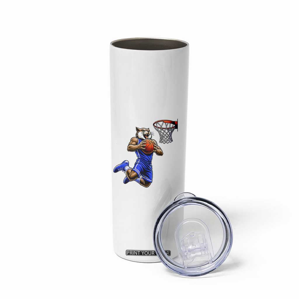 Funny Wildcat Dunking Basketball Skinny Tumbler Gift For Sports Fan TS12 Print Your Wear