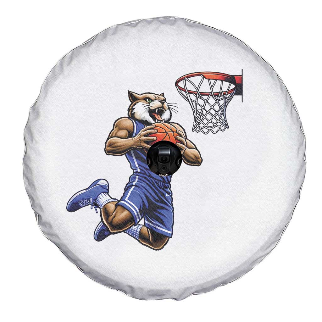 Funny Wildcat Dunking Basketball Spare Tire Cover Gift For Sports Fan TS12 Print Your Wear