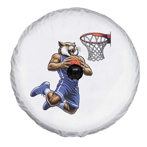 Funny Wildcat Dunking Basketball Spare Tire Cover Gift For Sports Fan TS12 Print Your Wear