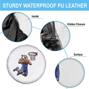 Funny Wildcat Dunking Basketball Spare Tire Cover Gift For Sports Fan TS12 Print Your Wear