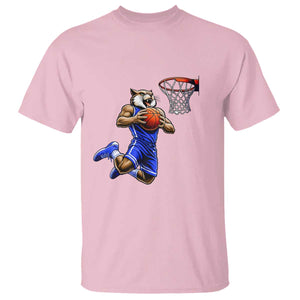 Funny Wildcat Dunking Basketball T Shirt Gift For Sports Fan TS12 Light Pink Print Your Wear