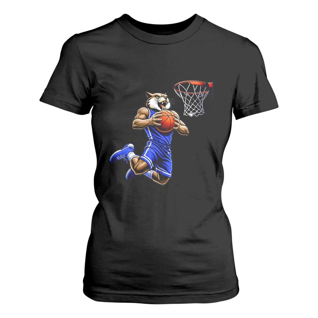 Funny Wildcat Dunking Basketball T Shirt For Women Gift For Sports Fan TS12 Black Print Your Wear