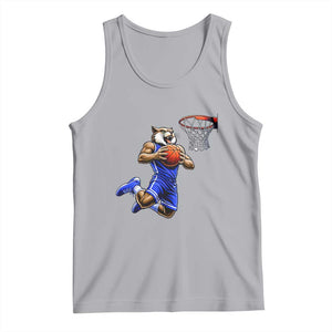 Funny Wildcat Dunking Basketball Tank Top Gift For Sports Fan TS12 Athletic Heather Print Your Wear